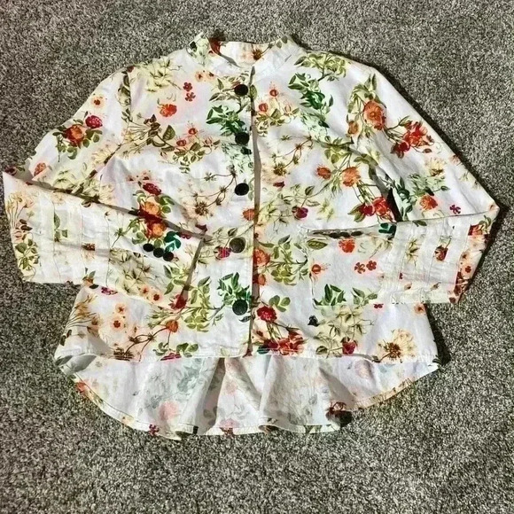 Colleen Atwood Alice Through the Looking Glass in Wonderland Floral Jacket M - Picture 3 of 14